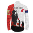 Rugbylife Clothing - (Custom) New Zealand Anzac Lest We Forget Long Sleeve Button Shirt
