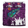 Rugbylife Bedding Set - (Custom) New Zealand Anzac Walking In The Sun Purple Bedding Set | Rugbylife.co
