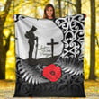 Rugbylife Blanket - (Custom) Anzac Day Poppy Remembrance Premium Blanket