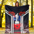 Rugbylife Blanket - Australia Anzac Day Poppy Aboriginal Pattern Premium Blanket