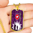 Rugbylife Dog Tag - New Zealand Anzac Walking In The Sun Purple A35