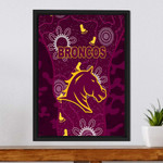 Brisbane Lions Indigenous and Camo - Football Team Framed Wrapped Canvas | Rugbylife.co

