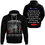 Anzac Day Remember Australia & New Zealand Hoodie  | Rugbylife.co
