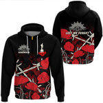 Anzac Day Camouflage Poppy & Barbed Wire Hoodie  | Rugbylife.co
