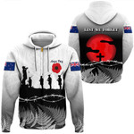 New Zealand Anzac Day Silhouette Soldier Hoodie  | Rugbylife.co

