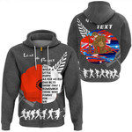 (Custom) New Zealand Anzac Red Poopy Hoodie  | Rugbylife.co
