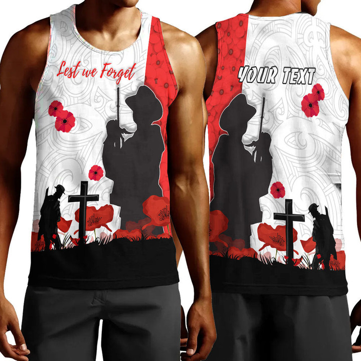 Rugbylife Clothing - (Custom) New Zealand Anzac Lest We Forget Men Tank Top | Rugbylife.co
