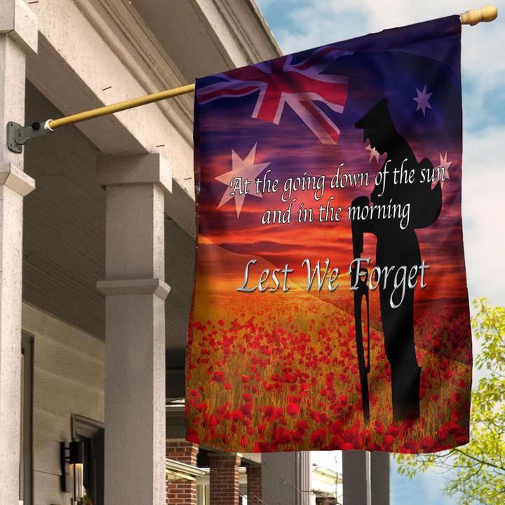 Australia Lest We Forget Light Horse Silhouette Flag | Rugbylife.co
