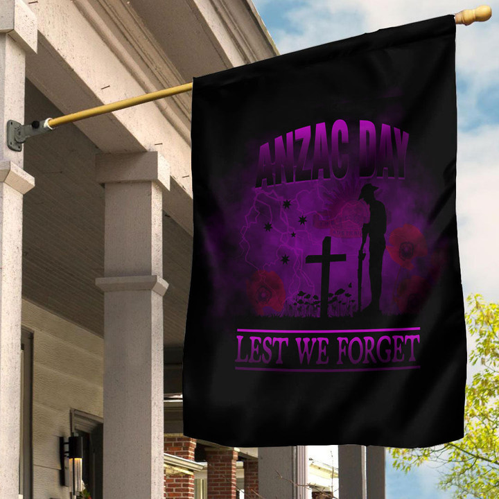 Anzac Day Remember Australia & New Zealand Purple Flag | Rugbylife.co
