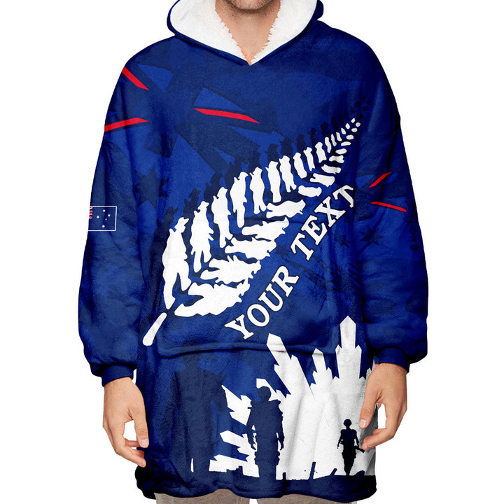 (Custom) Australia Anzac Camouflage Mix Fern Oodie Blanket Hoodie | Rugbylife.co
