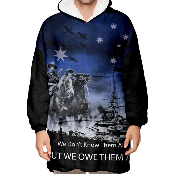 Anzac Day Australia Light Horse Oodie Blanket Hoodie | Rugbylife.co

