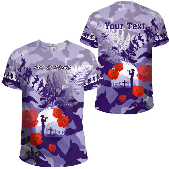 (Custom) New Zealand Anzac Fern And Camouflage T-shirt | Rugbylife.co
