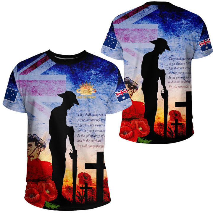 Anzac Day Australia Soldier We Will Rememer Them T-shirt | Rugbylife.co
