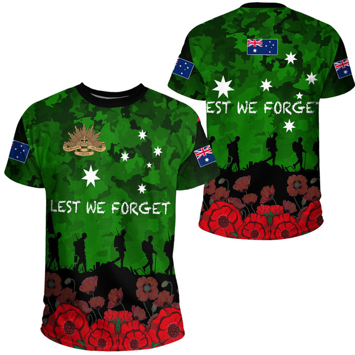 Australia Anzac Day Camouflage & Poppy T-shirt | Rugbylife.co
