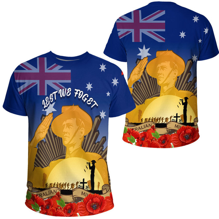 Australia Anzac Day Soldier Salute T-shirt | Rugbylife.co
