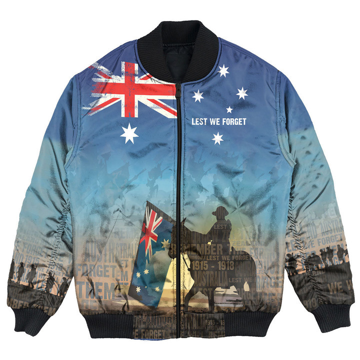 Anzac Lest We Forget The Light Horse Bomber Jacket | Rugbylife.co
