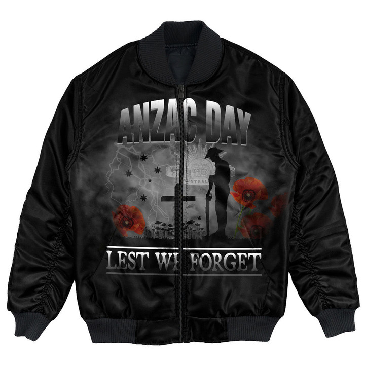 Anzac Day Remember Australia & New Zealand Bomber Jacket | Rugbylife.co
