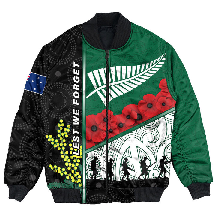 (Custom) Australia Indigenous & New Zealand Maori Anzac Bomber Jacket | Rugbylife.co

