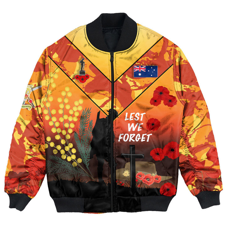 Australia Anzac Lest We Forget 2022 - Orange Bomber Jacket | Rugbylife.co

