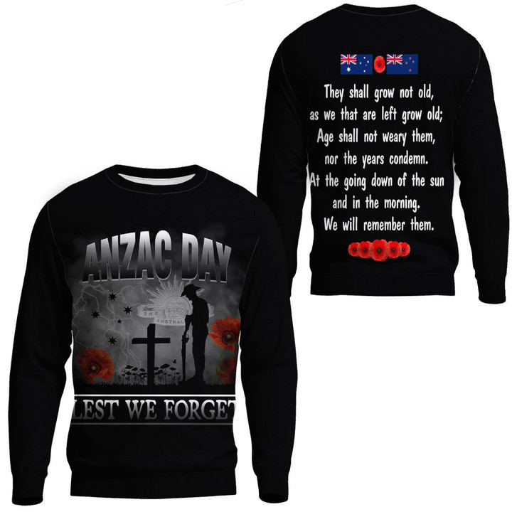 Anzac Day Remember Australia & New Zealand.Sweatshirt | Rugbylife.co
