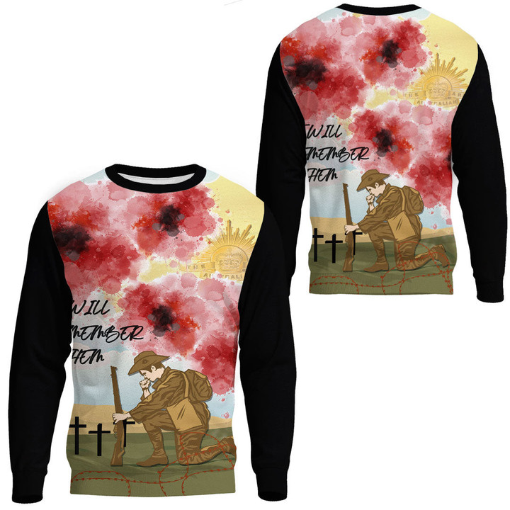Anzac We Will Remember Them.Sweatshirt | Rugbylife.co
