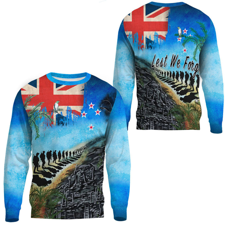 New Zealand Anzac Day Lest We Forget.Sweatshirt | Rugbylife.co
