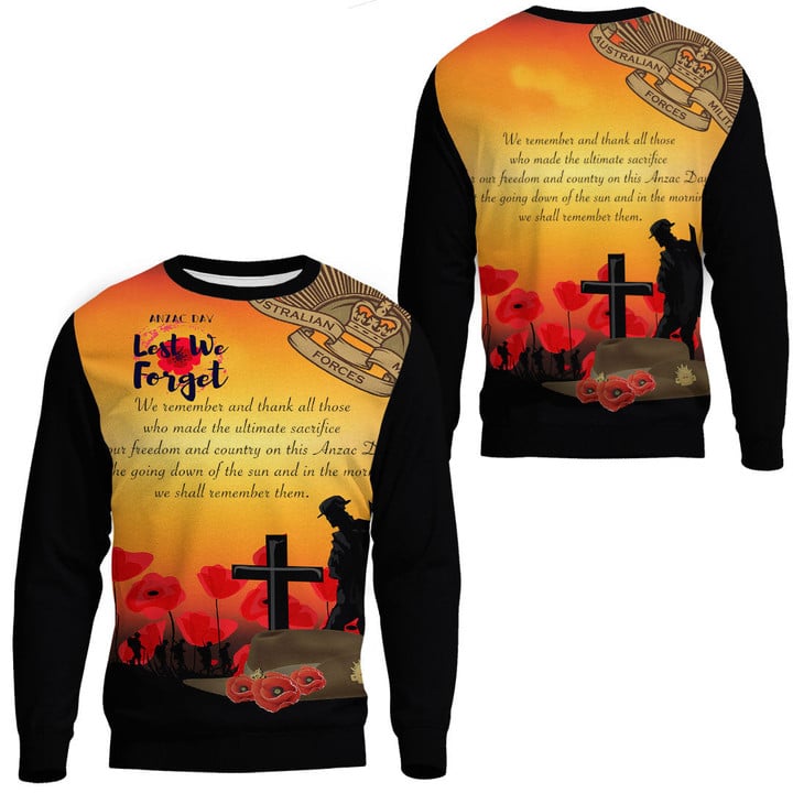 Anzac Day We Shall Remember Them.Sweatshirt | Rugbylife.co
