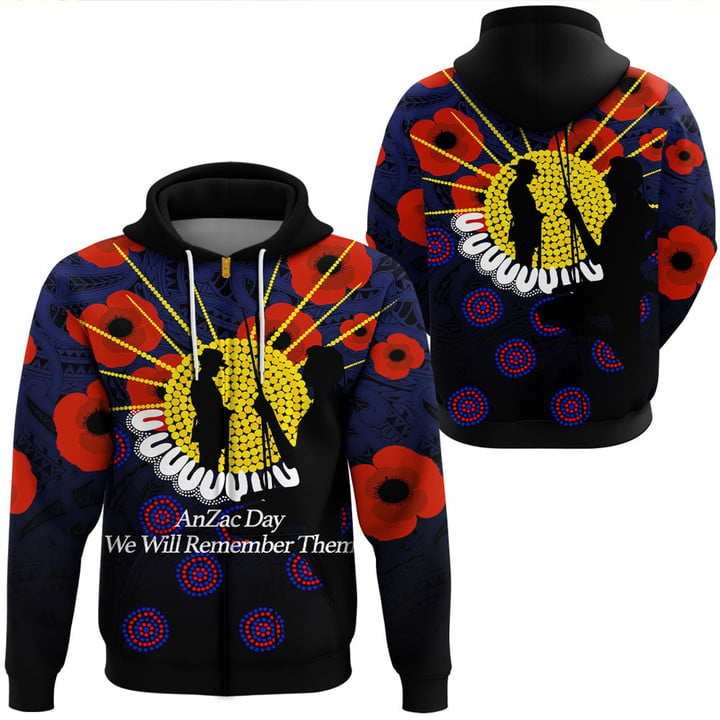 Anzac Day We Will Remember Them Hoodie  | Rugbylife.co
