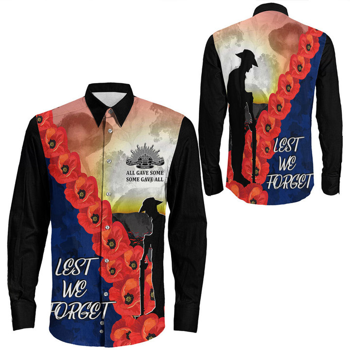 Rugbylife Clothing - Anzac Day All Gave Some Long Sleeve Button Shirt | Rugbylife.co
