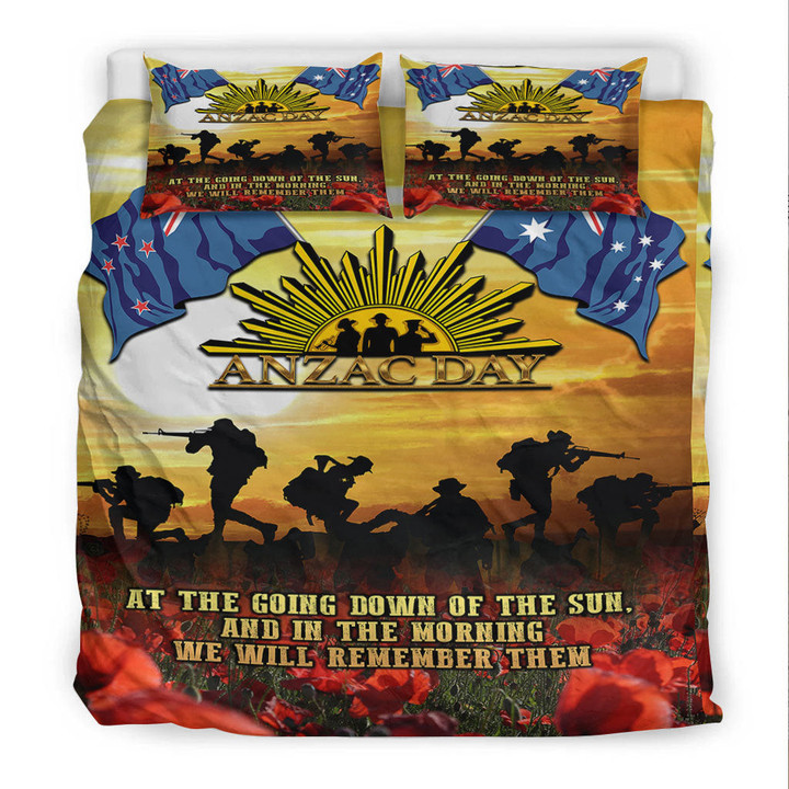 Rugbylife Bedding Set - Anzac Day Soldier Going Down of The Sun Bedding Set | Rugbylife.co
