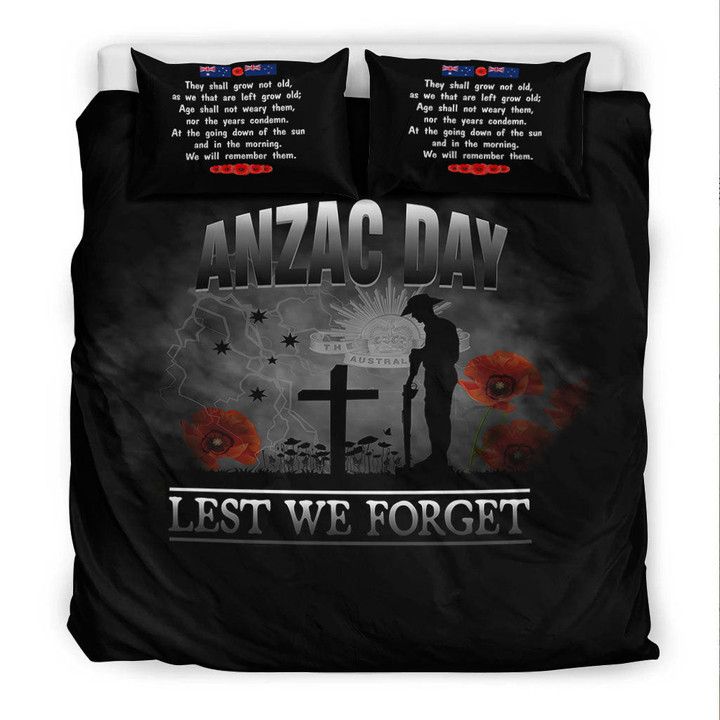 Rugbylife Bedding Set - Anzac Day Remember Australia & New Zealand Bedding Set | Rugbylife.co
