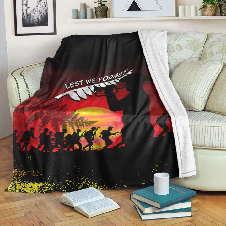 Rugbylife Blanket - Anzac Lest We Forget Sun Premium Blanket | Rugbylife.co
