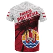 French Polynesia T-Shirt Coat Of Arms And Coconut Tree TH5