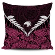 Kiwi Silver Fern Classic Pillow Cover Pink K4 - 1st New Zealand