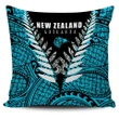 New Zealand Aotearoa Silver Fern Pillow Cover - Blue Vline Version K4 - 1st New Zealand