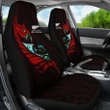 New Zealand Car Seat Cover Manaia Paua Fern Wing - Red K4 - 1st New Zealand