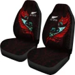 New Zealand Car Seat Cover Manaia Paua Fern Wing - Red K4 - 1st New Zealand
