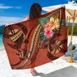 Polynesian Turtle Sarong - Tribal Tattoo with Hibiscus Coral K4 - 1st New Zealand