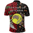 New Zealand Australia Polo Shirt - Maori Aboriginal K4 - 1st New Zealand