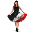 New Zealand Aotearoa Silver Fern Women Midi Dress Red K5 - 1st New Zealand