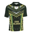 Cook Islands New Polynesian Style Polo - Dark Green - Front