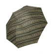 Fiji-Fijian Masi Tapa Dark Black Yellow Parallell Foldable Umbrella Nn6 |Accessories| rugbylife