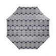 Fiji-Fijian Masi Tapa Dark Violet Patterns Semi - Automatic Foldable Umbrella NN6