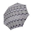 Fiji-Fijian Masi Tapa Dark Violet Patterns Semi - Automatic Foldable Umbrella NN6