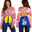 New Caledonia Rugby Off Shoulder Sweater Polynesian | Rugbylife.co
