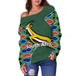 South Africa Springboks Women's Off Shoulder Sweater Style