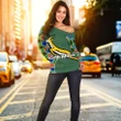 South Africa Springboks Women's Off Shoulder Sweater Style TH4