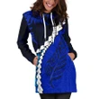 Paua Fern Hoodie Dress Cobalt K5