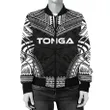 Tonga Polynesian Chief Women'S Bomber Jacket - Black Version - Bn10