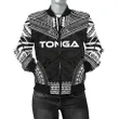 Tonga Polynesian Chief Women'S Bomber Jacket - Black Version